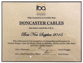 Doncaster Cables wins best supplier IBA